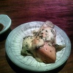 竹の子とサーモンのタルタルチーズ焼き